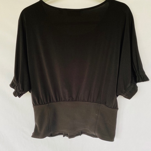 New York and Co. Black short sleeve top - Picture 5 of 5